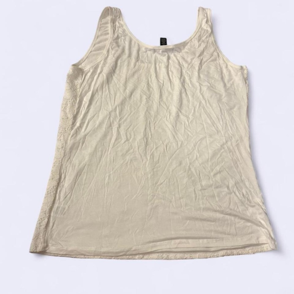 Cream lace tank top from French Laundry Size L - Picture 2 of 7